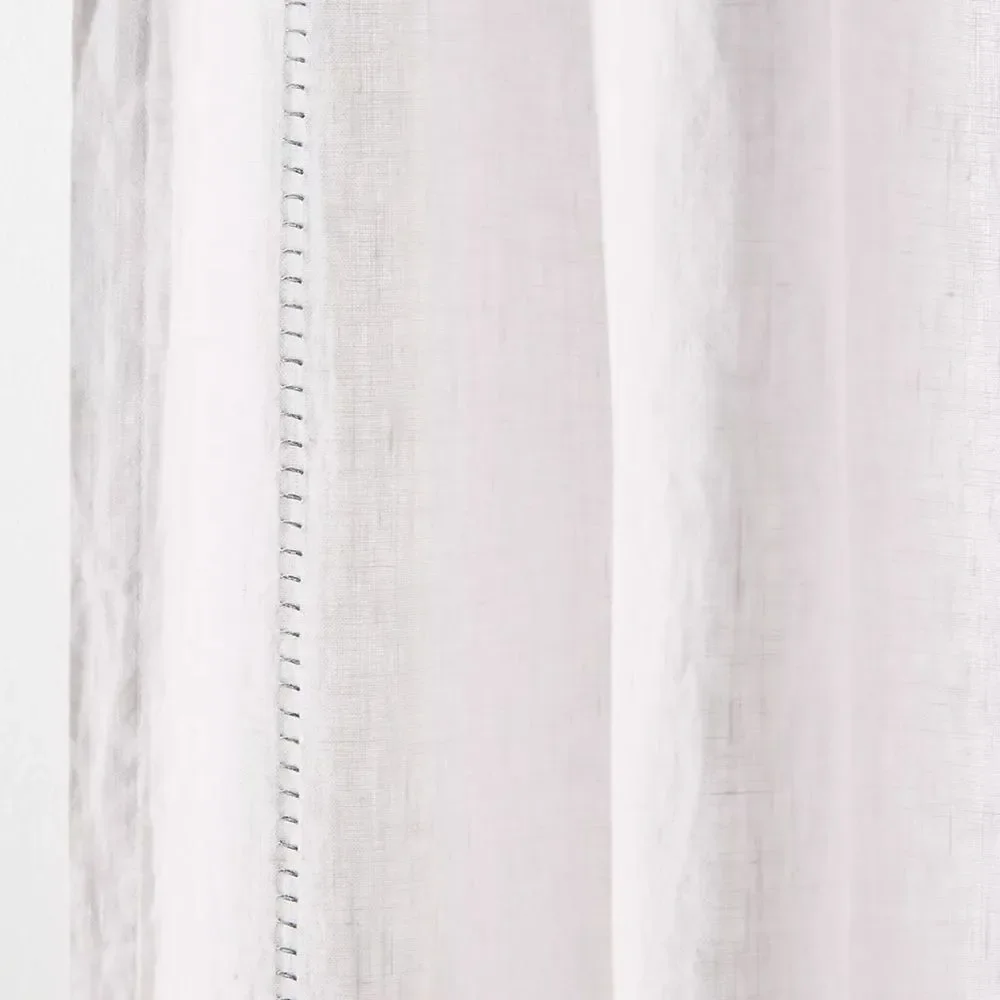 Anthropologie Curt Jazzy Linen Curtain 50” x 108” 1 panel